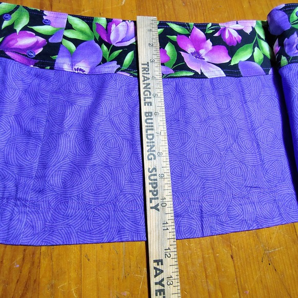Sweet Spot Skirts Purple Floral Snap Closure Adjustable Mini Wrap‎ Skirt - Picture 6 of 7
